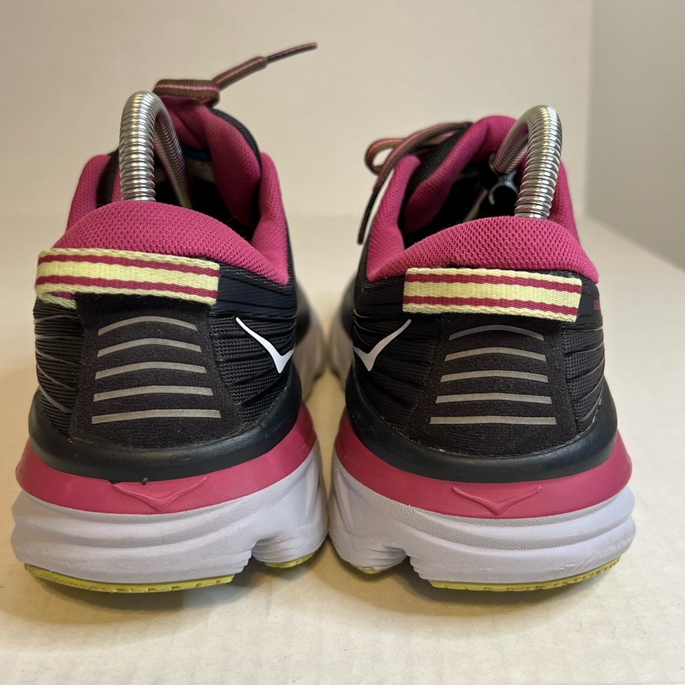 Hoka One One Black and Magenta Sneakers - Picture 5 of 9